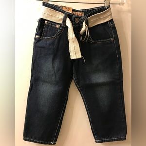 Caldore USA Blue Jeans with Belt Boy/Girl Toddler 2.